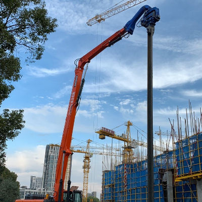 15m Excavator-Mounted Sheet Pile Driver – Vibro Piling, High Efficiency & Precise Depth Control