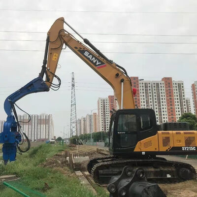 Sheet Pile & Cement Pile Driver – 12m Length & Excavator-Mounted Design