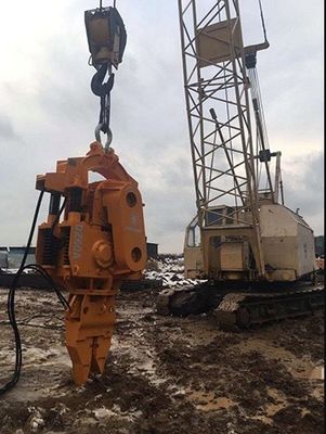 Achieve Accurate and Fast RC Pile Driving for 6-8 Meter Sheet Piles Using a Wheeler Excavator
